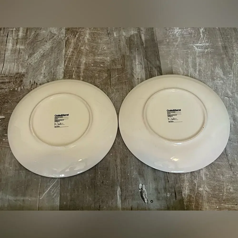 Crate & Barrel Kelly Ventura Salad Plates, set of 2